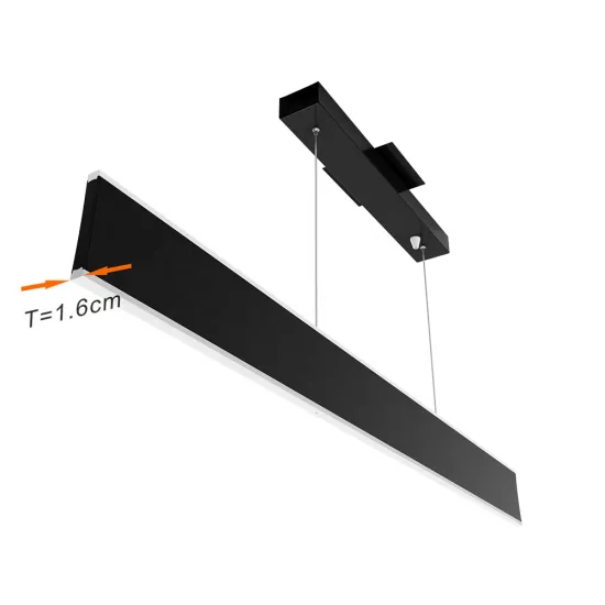 Ultra Slim ETL 3ft 4ft White Black Architectural Linear Lighting Aluminium Profile