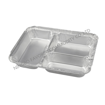 Aluminium foil container 3 compart pan