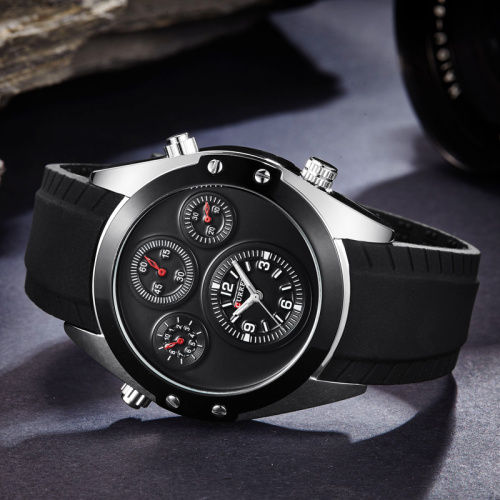 custom brand quartz watch silicone strap wristwatch