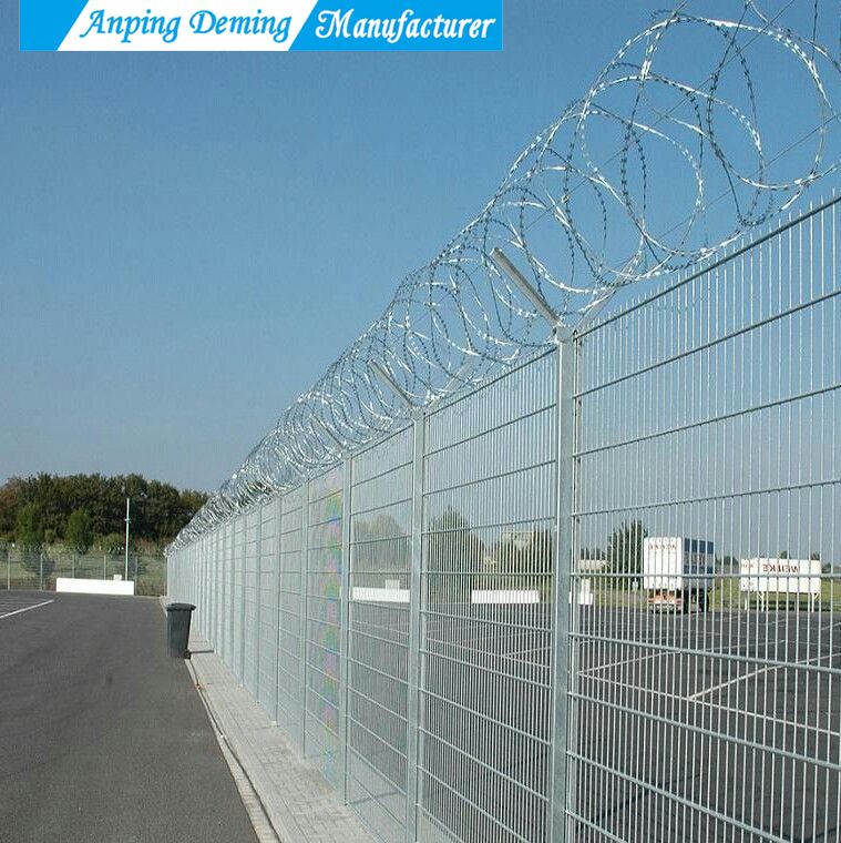 High Security Powder Coated Airport Security Fence