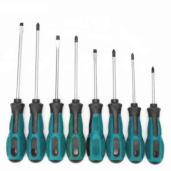 Hand Electric Tool Kits: Phillips & Slotted Screwdriver Bits with TPR Handle - Chrome Vanadium Screwdriver Set