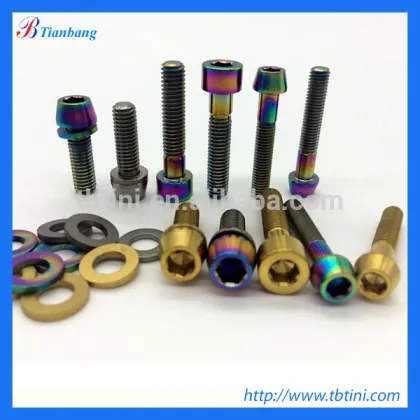 Aerospace Grade 5 Ti6Al4V Titanium Fasteners for Racing in diffreent Colors