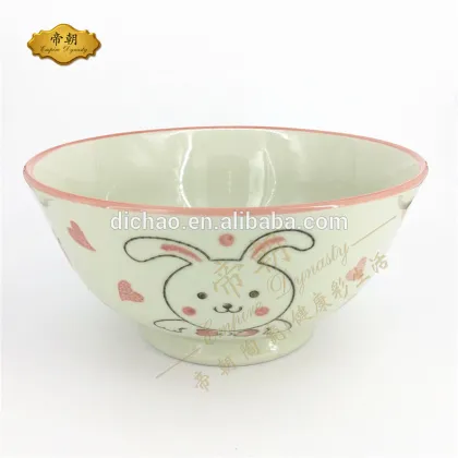 ceramic bowl wholesale with rabbit design