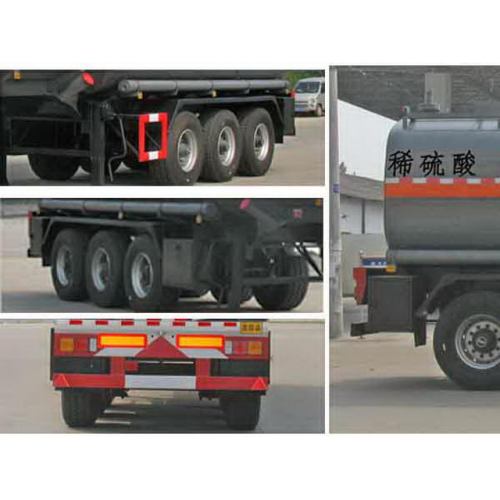 10.5m Tri-trục giao thông vận tải trailer bán cho chất lỏng ăn mòn
