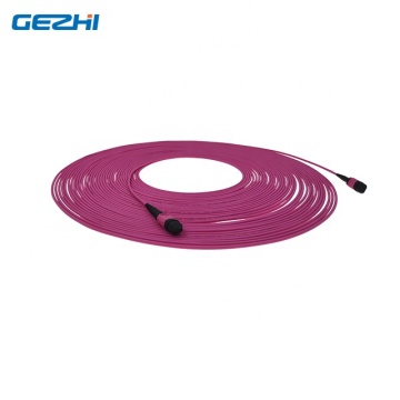 Magenta MTP MPO OM4 Multimode Fiber Optic Patch Cord - Various Lengths