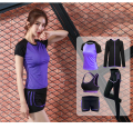 Ropa de deportes de los deportes de los sistemas completos del desgaste 5pcs de la yoga de las señoras