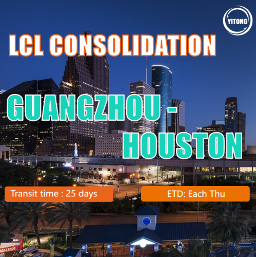 LCL -Versand von Guangzhou nach Houston