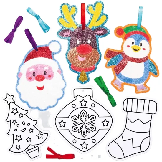 Christmas Art Set: Sand Art Decorations for Kids - A Fun Paper-Based DIY Painting and Drawing Toy