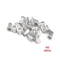 50Pcs M3 M4 M5 M6 M8 M10 Flat Head Rivet Nuts Set Aluminum Alloy Rivet Nuts Nuts Insert Riveting Premium Automatic Rivet Tool