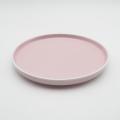 Moderner minimalistischer Stil Pink Stone Hatures Sets, antikes Steinzeug -Kabelwaren -Geschirr