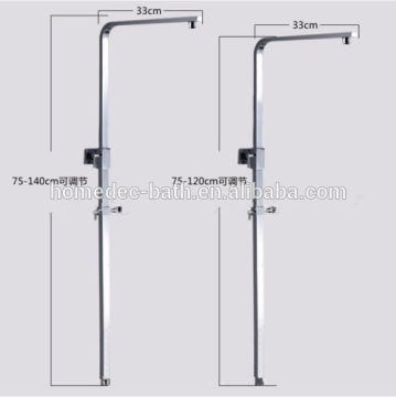 Long Showering Components Brass Chrome Adjustable Shower Arm