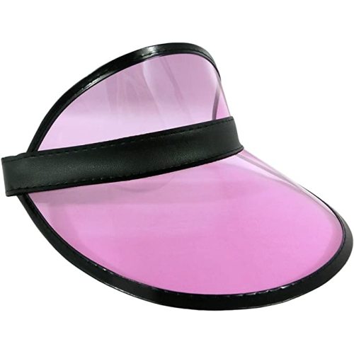 Clear Colored Plastic Sun Visor Tennis Beach Hat