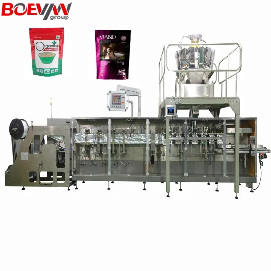 Pet Food Zipper Doypack Pouch Packaging Machine