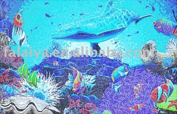 Foshan Mosaic Swimming pool tile Crystal Glass Mosaic M11