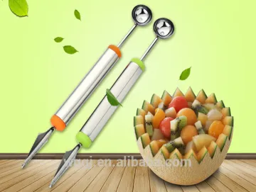 Stainless Steel Multi Use Fruit Carving Knives Melon Balls Ice Cream Scooper Melon Baller