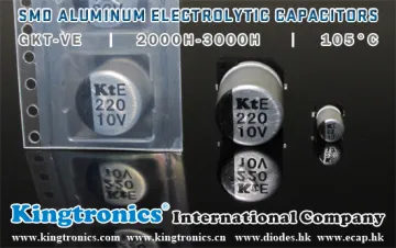 Kt Kingtroncis GKT-VE 105°C 2000H-3000H Long Life SMD Aluminum Electrolytic Capacitors