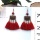 Women dangle chandelier tassel Pendant Earrings fashion retro Bohemian national style metal brand wool wheat natural agate stud