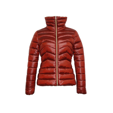 Abrigo de chaqueta de invierno para mujer con cuello alto