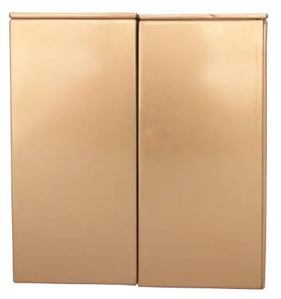 Golden Retangular Tea Tin Box