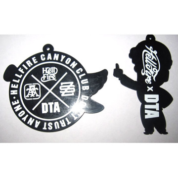 Black Soft PVC Patch with Cute Design