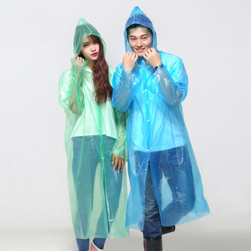 Wholesale Windproof Hiking Raincoat: PE Emergency Poncho for Outdoor Travel