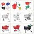 Chrome Supermarket Metal Shopping Basket Holder