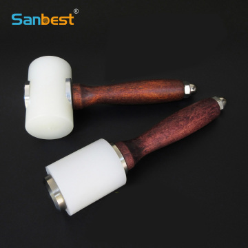 Sanbest Leather Carving Craft Hammer Tool Kit Cowhide Punch Cutting Sewing DIY 350/320g Hammers Tools AT00003