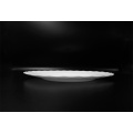 Sostenible Home White White Opal Glassware Plato Cena cena