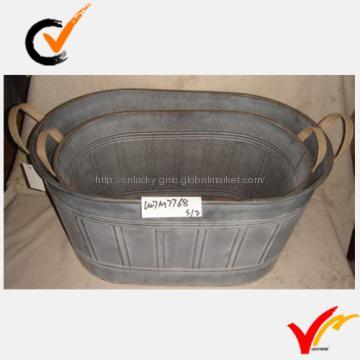 Vintage garden metal planter