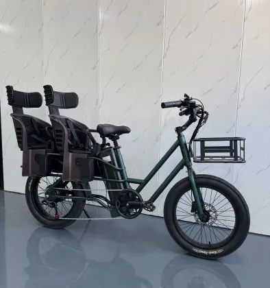 48V 500W Electric Cargo Bicycle with Shimano 7-Speed for City Use