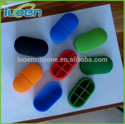 Wholesale new design cute silicone travel pill case,medicine box,medicine storage drug case
