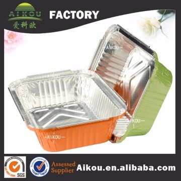 Fashionable microwave safe color coating aluminum foil food container