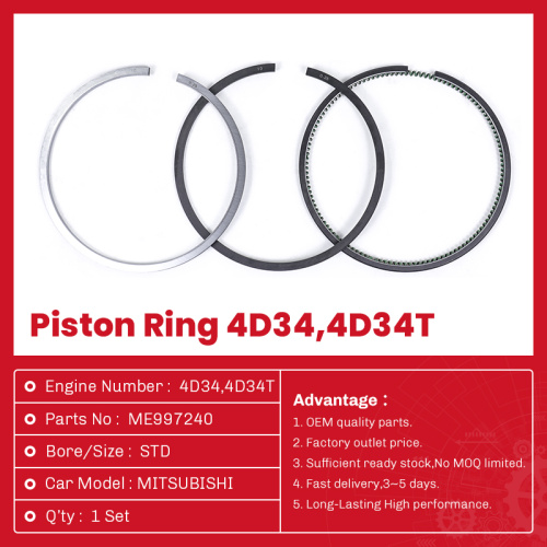 أجزاء السيارات Mitsubishi Piston Ring 4D34-T ME997240