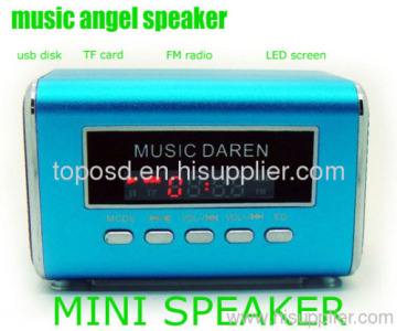 Музыка Ангел Md05 Mini спикер с Tf карт игры + fm радио + цифровой экран + будильник