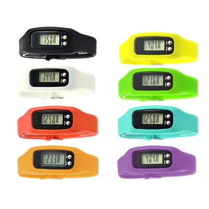 Silicone Sports LCD Bracelet Pedometer