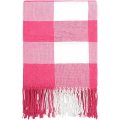 Plaid Polyester Throw Blanket Soft Cozy Woven Blanket