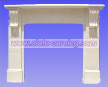 simple fireplace,stone carving