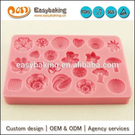 Factory direct custom 3D button fondant silicone molds