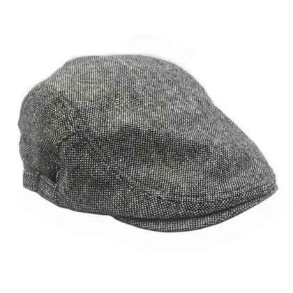 Vintage Washed Cotton Plaid Cabbie Gatsby Newsboy Cap