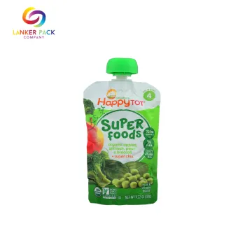 Gusset Bottom Spouted Pouches For Baby Food