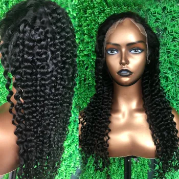GS Wholesale 2024 Hot Selling Deep Wave Glueless 360 Lace Front Virgn Human Hair Wigs for Black Women