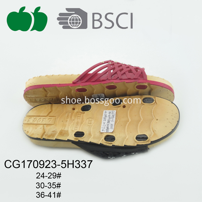 woman plastic slipper