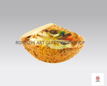 Flower Glass Paperweight Good Gift For Lover