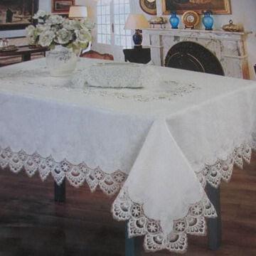 Water soluble lace tablecloth