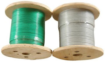 white pvc coated steel wire rope,6x7+fc wire rope