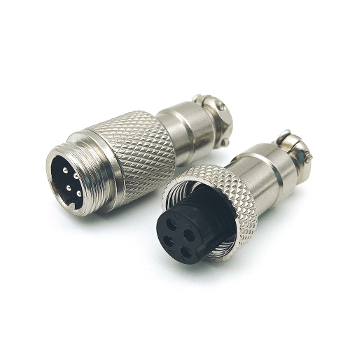 Male Female GX12 Butt-Joint Aviation Cable Plug Connector