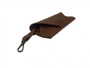 OEM logo print case for glasses with Leather