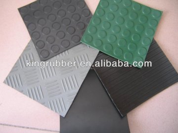 thin ribbed rubber sheet flooring tile 3-6mm tninckness