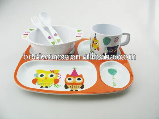 bat decal kids lovely dinnerwares set