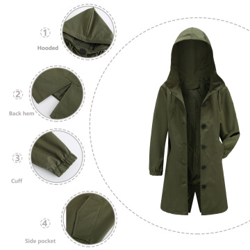 Κυρίες ελαφρύ αδιάβροχο τάφρο ουραντάκι Windbreaker Shell Shell